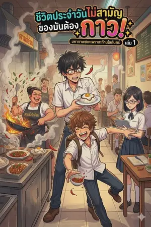 ปกนิยาย ชีวิตประจำวันไม่สามัญมันต้องกาว