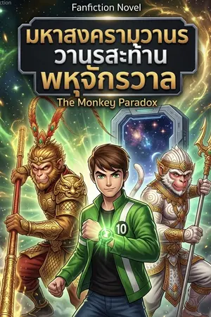 ปกนิยาย มหาสงครามวานรสะท้านพหุจักรวาล (The Monkey Paradox)