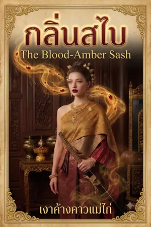 ปกนิยาย กลิ่นสไบ หรือ ชื่อภาษาอังกฤษThe Blood-Amber Sash