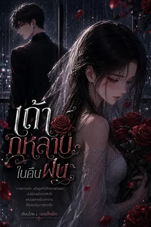 ปกนิยาย เถ้ากุหลาบในคืนฝน