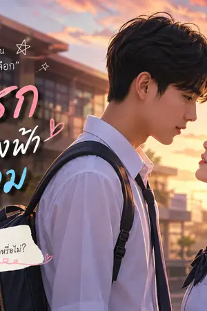 ปกนิยาย รักแรกใต้ท้องฟ้าสีคราม