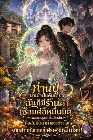 ปกนิยาย ท่านปู่มาเข้าฝันคืนเดียว ฉันก็มีร้านค้าเชื่อมต่อหมื่นมิติ ของธรรมดาในมือฉัน คือสมบัติล้ำค่าของต่างโลก