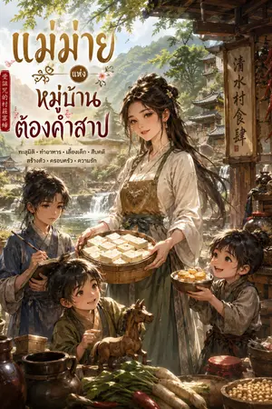 ปกนิยาย แม่ม่ายแห่งหมู่บ้านต้องคำสาป