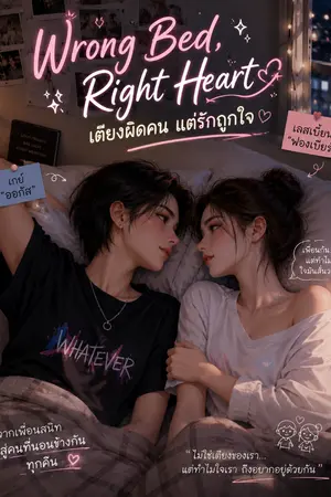 ปกนิยาย “Wrong Bed, Right Heart — เตียงผิดคน แต่รักถูกใจ”