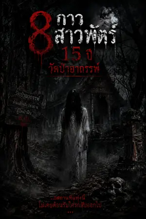 ปกนิยาย 8 กาสาวพัตร์ 15 ปีวัดป่าอาถรรพ์