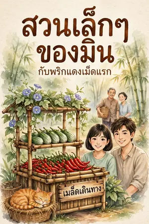 ปกนิยาย สวนเล็กๆ ของมิ้นกับพริกแดงเม็ดแรก