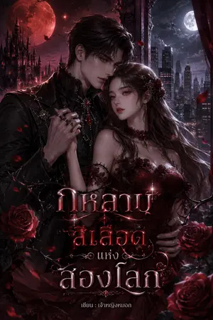 ปกนิยาย กุหลาบสีเลือดแห่งสองโลก