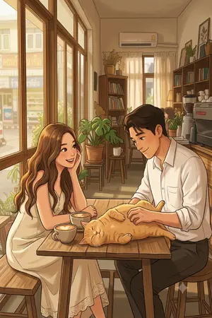 ปกนิยาย รักรสชีสของนายส้มอ้วน