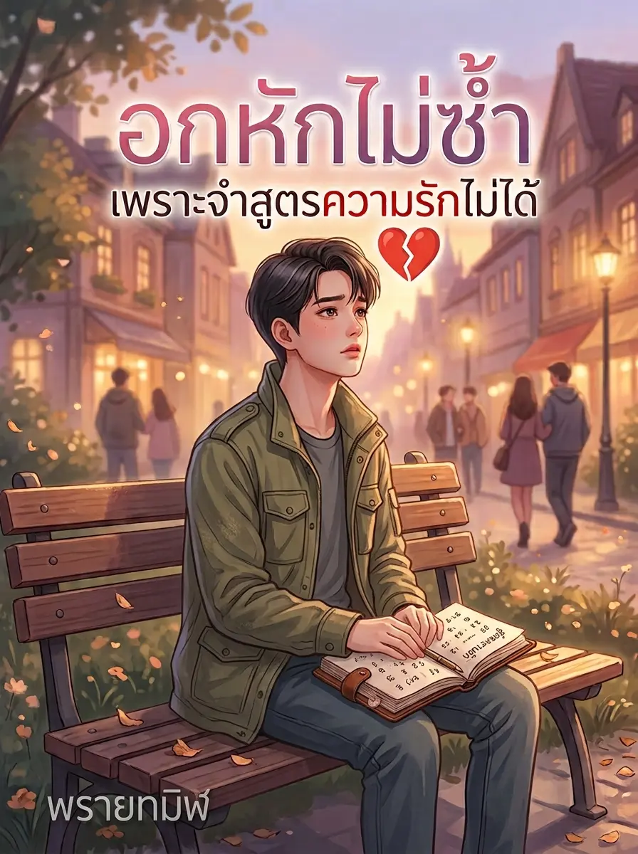 ปกนิยาย อกหักไม่ซ้ำ เพราะจำสูตรความรักไม่ได้