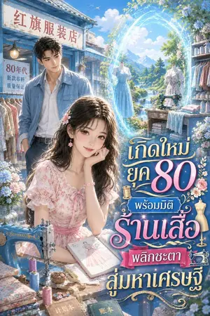 ปกนิยาย เกิดใหม่ยุค 80 พร้อมมิติร้านเสื้อ พลิกชะตาสู่มหาเศรษฐี