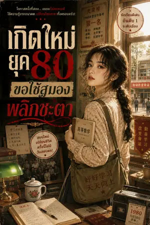 ปกนิยาย เกิดใหม่ยุค 80 ขอใช้สมองพลิกชะตา