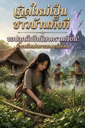 ปกนิยาย เกิดใหม่เป็นชาวบ้านทั้งที ขอปลูกผักชีหนีสงครามเซียน!