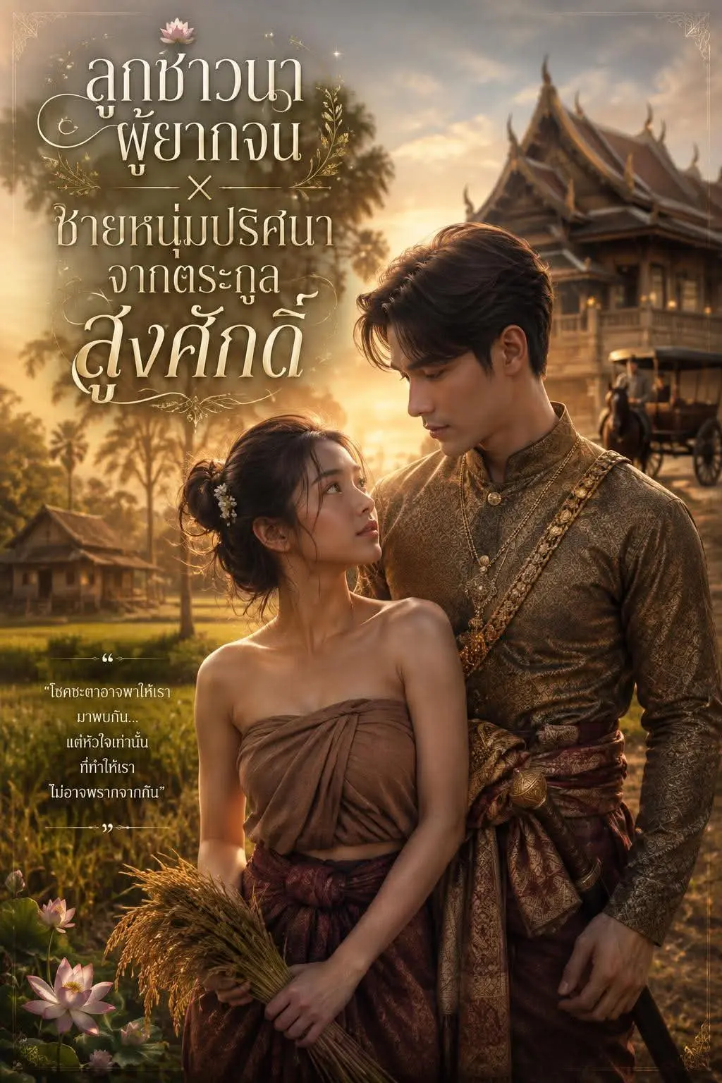 ปกนิยาย ลูกชาวนาผู้ยากจน ชายหนุ่มปริศนาจากตระกลูผู้สูงศักดิ์