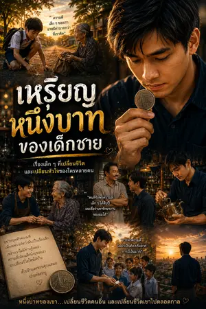 ปกนิยาย เหรียญหนึ่งบาทของเด็กชาย