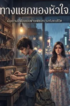 ปกนิยาย นิยายสั้น ทางแยกของหัวใจ นามปากกา หัตถปัญญาพัง
