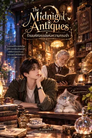ปกนิยาย ร้านมหัศจรรย์แห่งความทรงจำ "The Midnight Antiques"