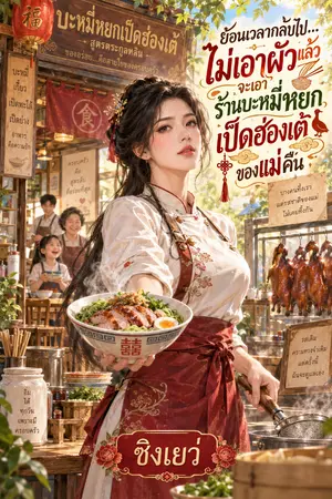 ปกนิยาย ย้อนมาแล้วไม่เอาผัว จะเอาร้านแม่คืน