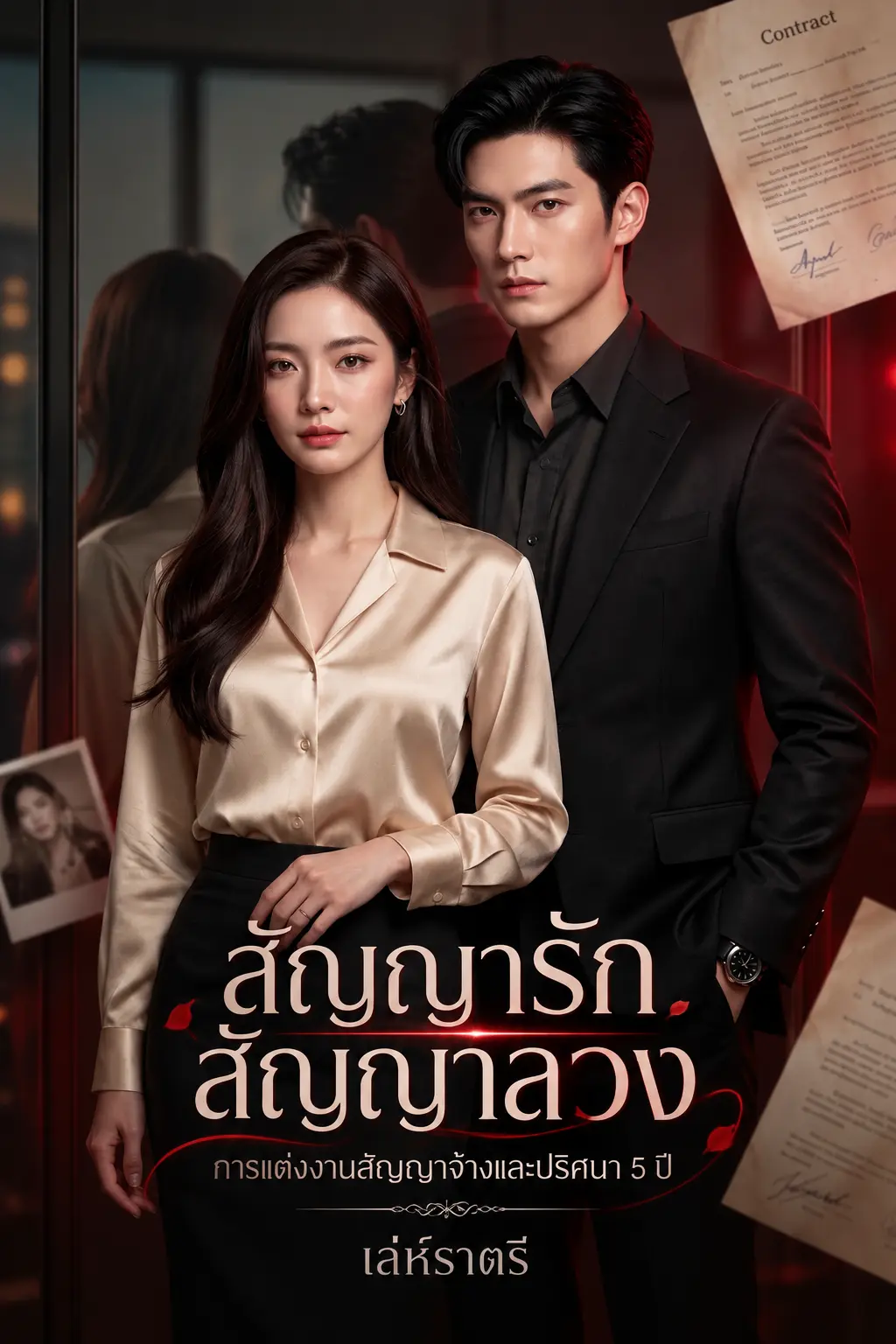 ปกนิยาย สัญญารัก สัญญาลวง