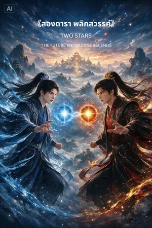 ปกนิยาย สองดารา พลิกสวรรค์ (Two Stars: The Future Knowledge Ascends)