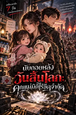 ปกนิยาย นับถอยหลังวันสิ้นโลก คุณแม่มิติไร้ขีดจำกัด