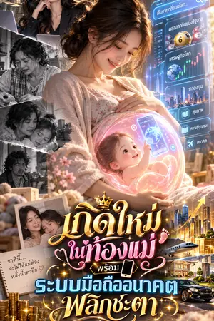 ปกนิยาย เกิดใหม่ในท้องแม่ พร้อมระบบมือถืออนาคตพลิกชะตา