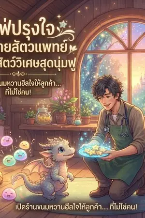 ปกนิยาย คาเฟ่ปรุงใจของนายสัตวแพทย์กับเหล่าสัตว์วิเศษสุดนุ่มฟู