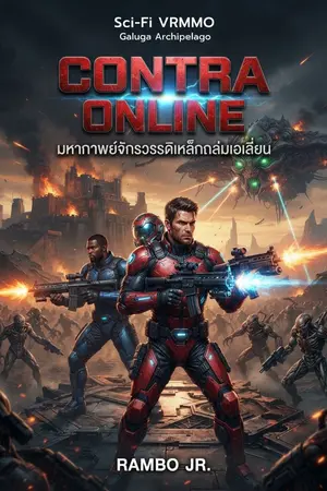 ปกนิยาย Contra Online: มหากาพย์จักรวรรดิเหล็กถล่มเอเลี่ยน