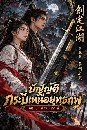 ปกนิยาย บัญญัติกระบี่เหนือยุทธภพ เล่ม 3 : ศึกหมื่นกระบี่