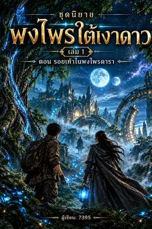 ปกนิยาย ชุดนิยาย "พงไพรใต้เงาดาว" เล่ม 1 "ตอน รอยเท้าในพงไพรดารา"