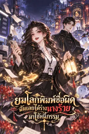 ปกนิยาย ยมโลกพิมพ์ชื่อผิด ฉันเลยได้ร่างนางร้ายมาใช้หนี้กรรม