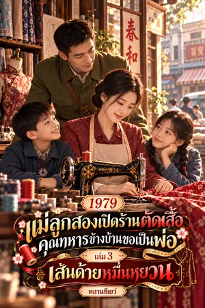 ปกนิยาย 1979 แม่ลูกสองเปิดร้านตัดเสื้อ คุณทหารข้างบ้านขอเป็นพ่อ ~ เล่ม 3 เส้นด้ายหมื่นหยวน (3เล่มจบ)