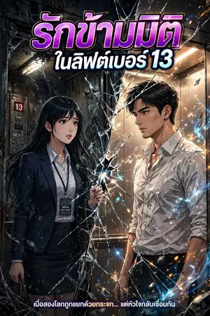 ปกนิยาย "รักข้ามมิติ ในลิฟต์เบอร์ 13"