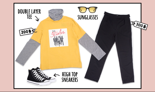 แมตช์แฟชั่นสตรีท 90's ด้วยเสื้อผ้าราคา 300 บาท แมตช์แฟชั่นสตรีท 90's ด้วยเสื้อผ้าราคา 300 บาท