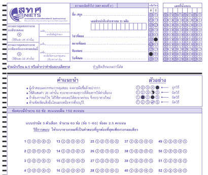กระดาษคำตอบ GAT ตอนที่ 2
