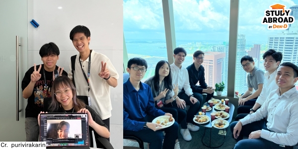 (ซ้าย) ฝึกงานที่ Agoda (ซ้าย) ฝึกงานที่ Agoda