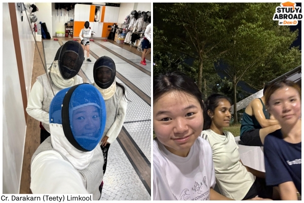 (ซ้าย) Fencing สนุกมากๆๆๆๆ แต่กลับมาตัวเขียวทั้งตัว TT